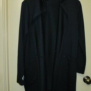 skechers open cardigan athletic size medium navy blue